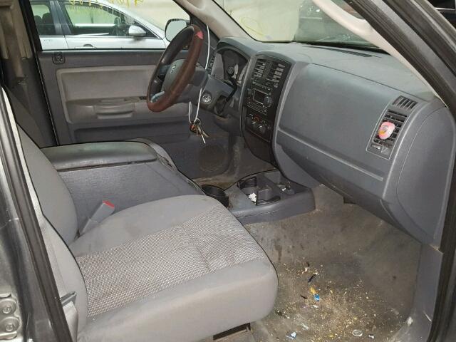 1D7HW28K47S269335 - 2007 DODGE DAKOTA QUA GRAY photo 5