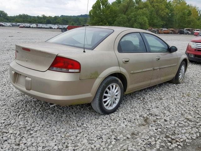 1C3EL56R62N126194 - 2002 CHRYSLER SEBRING LX GOLD photo 4