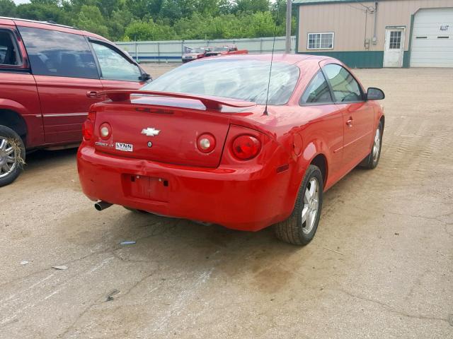 1G1AL15F867654980 - 2006 CHEVROLET COBALT LT RED photo 4