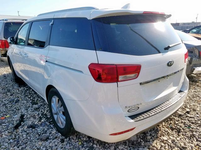 KNDMB5C1XG6178731 - 2016 KIA SEDONA LX WHITE photo 3