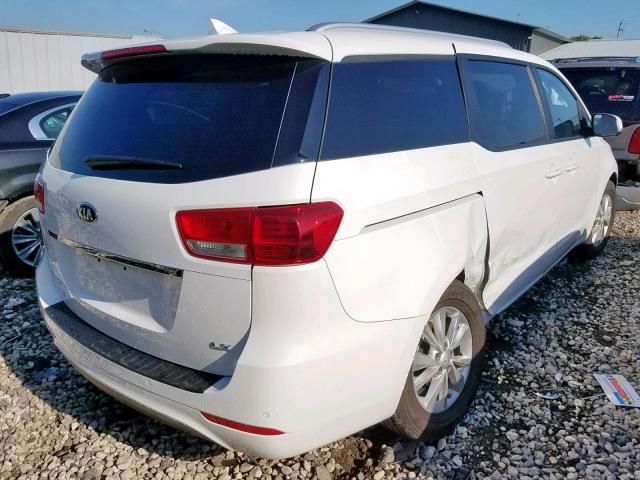 KNDMB5C1XG6178731 - 2016 KIA SEDONA LX WHITE photo 4