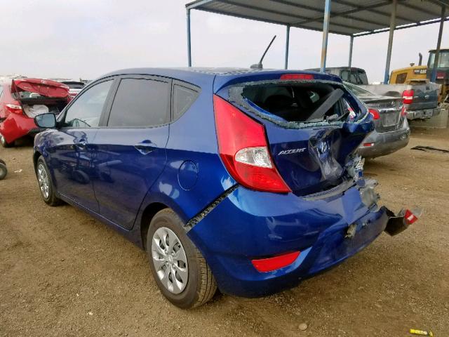 KMHCT5AE9FU209682 - 2015 HYUNDAI ACCENT GS BLUE photo 3