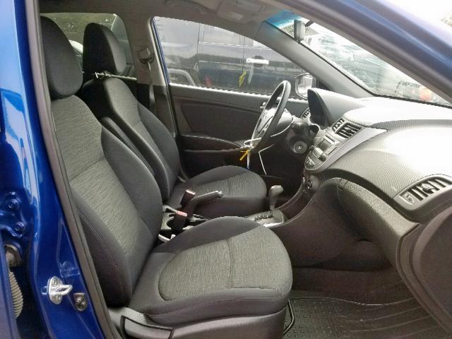 KMHCT5AE9FU209682 - 2015 HYUNDAI ACCENT GS BLUE photo 5