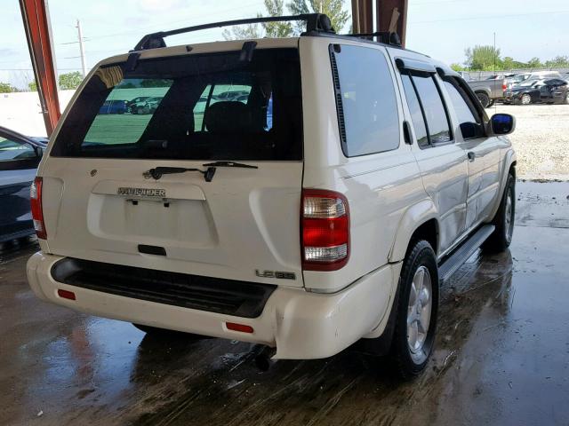 JN8DR07X61W511869 - 2001 NISSAN PATHFINDER WHITE photo 4