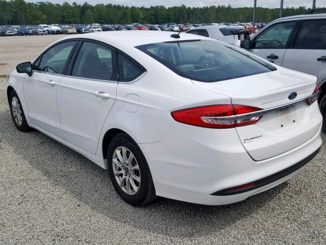 3FA6P0G7XJR195587 - 2018 FORD FUSION S WHITE photo 3