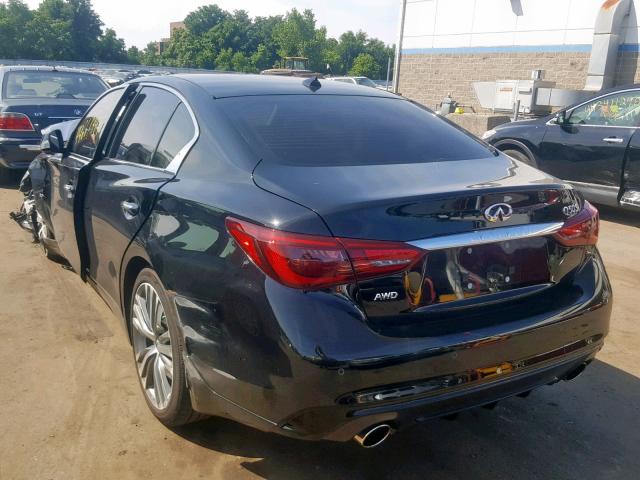 JN1EV7AR8KM551305 - 2019 INFINITI Q50 LUXE BLACK photo 3