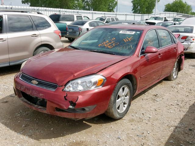 2G1WT58K869223544 - 2006 CHEVROLET IMPALA LT RED photo 2