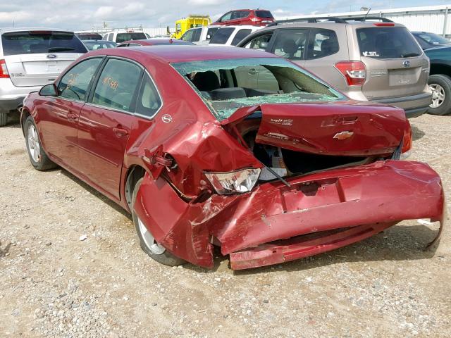 2G1WT58K869223544 - 2006 CHEVROLET IMPALA LT RED photo 3