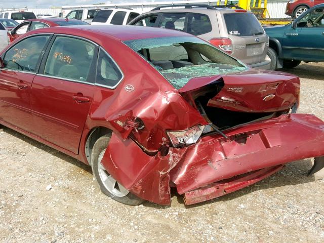 2G1WT58K869223544 - 2006 CHEVROLET IMPALA LT RED photo 9