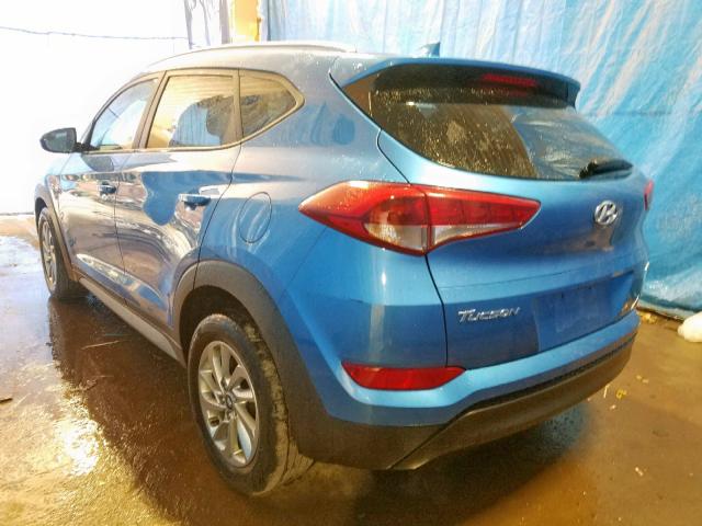 KM8J3CA41JU699403 - 2018 HYUNDAI TUCSON SEL BLUE photo 3