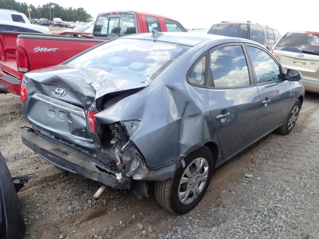 KMHDU4AD8AU862452 - 2010 HYUNDAI ELANTRA BL GRAY photo 4