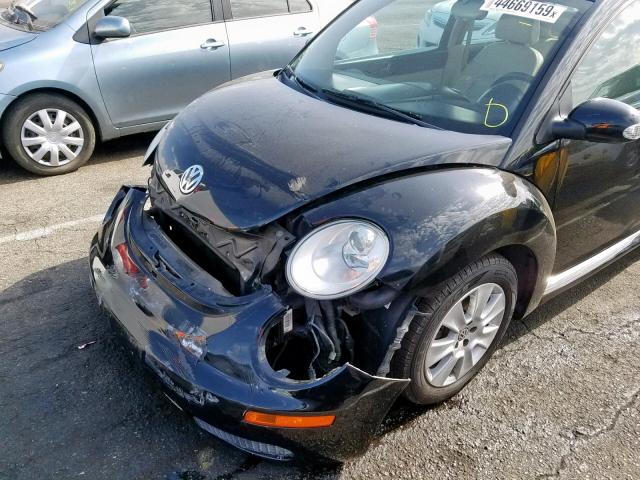 3VWPW31C39M509143 - 2009 VOLKSWAGEN NEW BEETLE შავი ფოტო 9