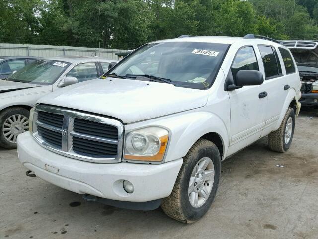 1D4HB48D05F551807 - 2005 DODGE DURANGO SL WHITE photo 2