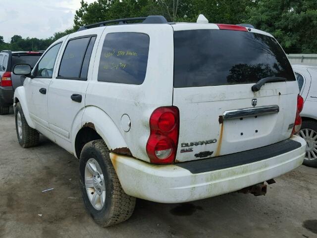 1D4HB48D05F551807 - 2005 DODGE DURANGO SL WHITE photo 3