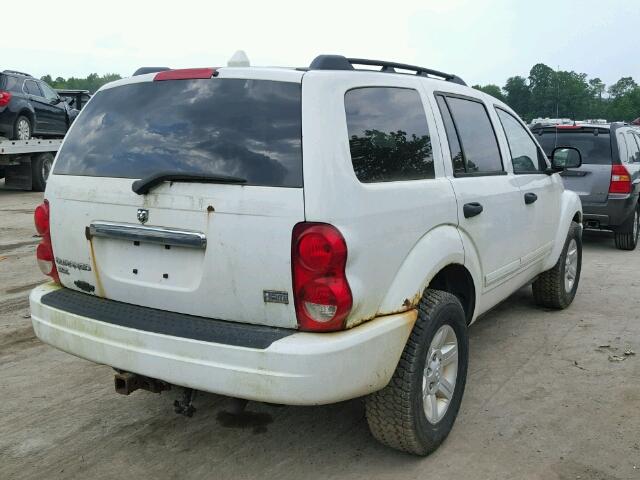 1D4HB48D05F551807 - 2005 DODGE DURANGO SL WHITE photo 4