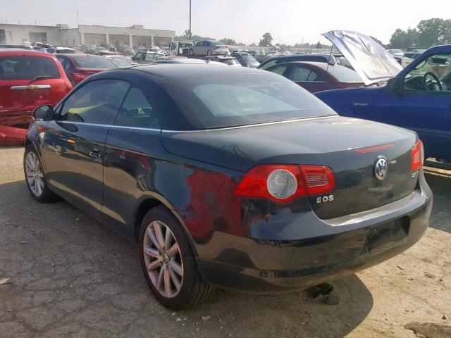 WVWBA71F77V006490 - 2007 VOLKSWAGEN EOS 2.0T BLACK photo 3