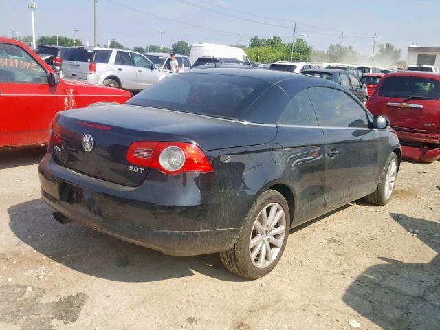 WVWBA71F77V006490 - 2007 VOLKSWAGEN EOS 2.0T BLACK photo 4