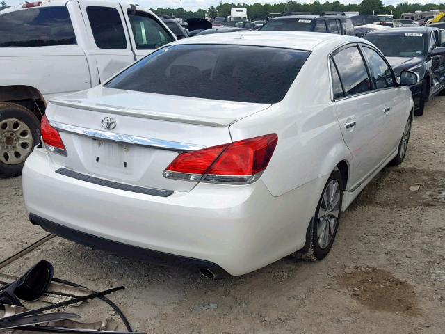 4T1BK3DB7BU416635 - 2011 TOYOTA AVALON BAS WHITE photo 4