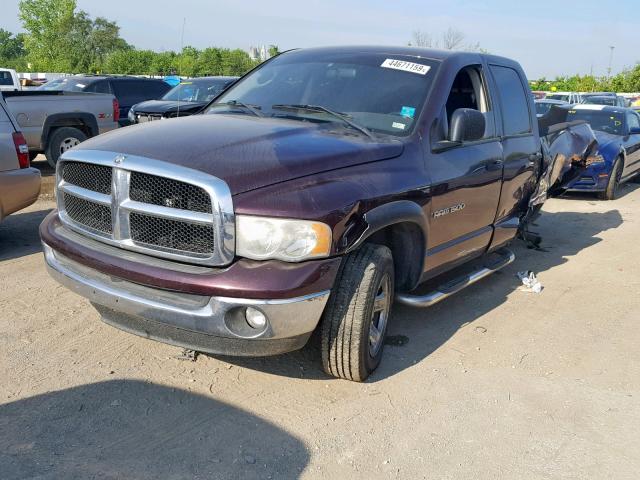 1D7HU18DX4S752969 - 2004 DODGE RAM 1500 S BURGUNDY photo 2