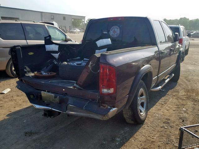 1D7HU18DX4S752969 - 2004 DODGE RAM 1500 S BURGUNDY photo 4