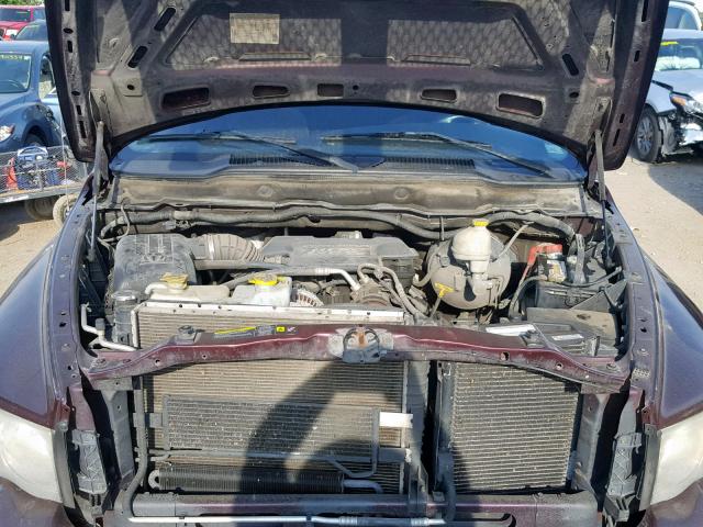 1D7HU18DX4S752969 - 2004 DODGE RAM 1500 S BURGUNDY photo 7