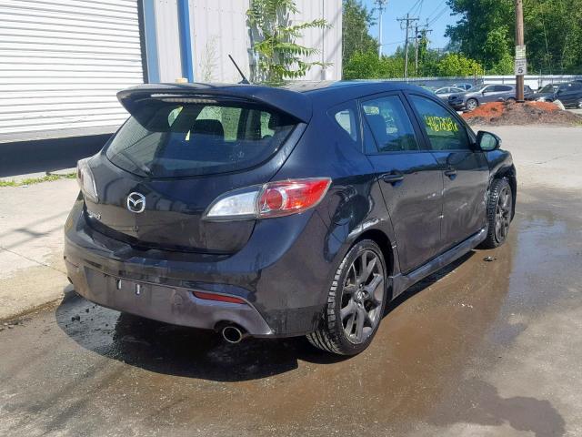 JM1BL1L40D1835620 - 2013 MAZDA SPEED 3 BLACK photo 4