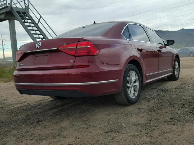 1VWAS7A34GC025389 - 2016 VOLKSWAGEN PASSAT S RED photo 4