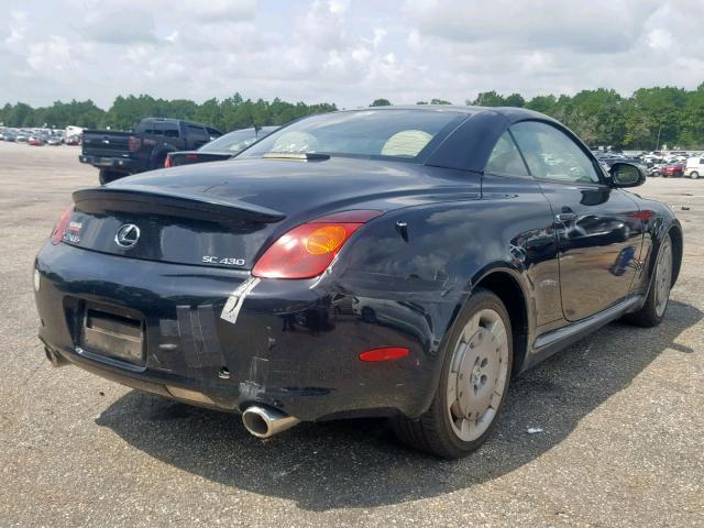 JTHFN48Y620002253 - 2002 LEXUS SC 430 BLACK photo 4