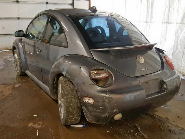 3VWDD21C02M441067 - 2002 VOLKSWAGEN NEW BEETLE ნაცრისფერი ფოტო 3