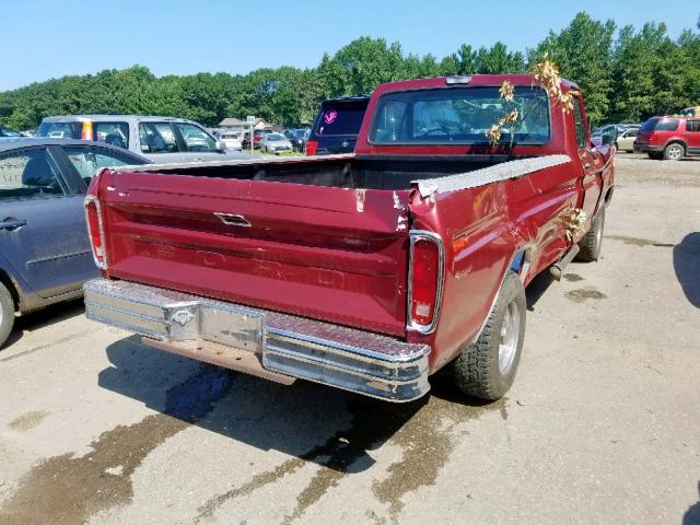 F10GUT41128 - 1974 FORD F-100 MAROON photo 4