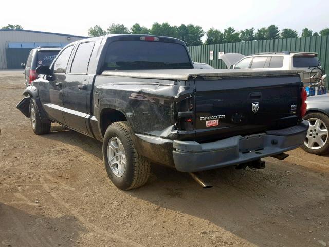 1D7HE28P97S225913 - 2007 DODGE DAKOTA QUA BLACK photo 3