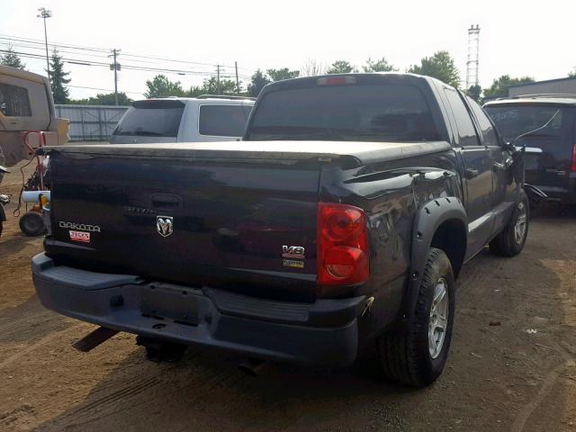 1D7HE28P97S225913 - 2007 DODGE DAKOTA QUA BLACK photo 4