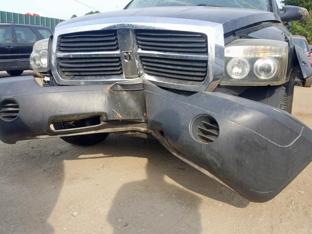 1D7HE28P97S225913 - 2007 DODGE DAKOTA QUA BLACK photo 9