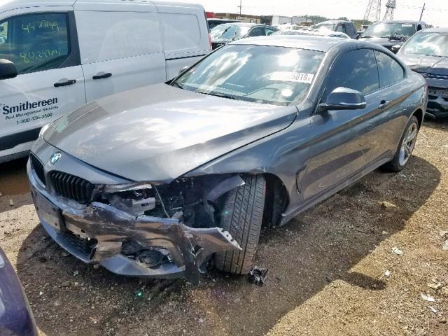 WBA3N5C53EF717383 - 2014 BMW 428 XI GRAY photo 2