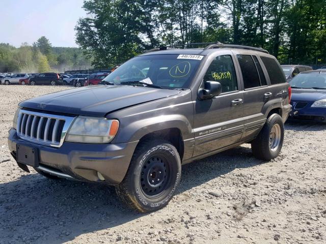 1J4GX58N94C205497 - 2004 JEEP GRAND CHER GRAY photo 2