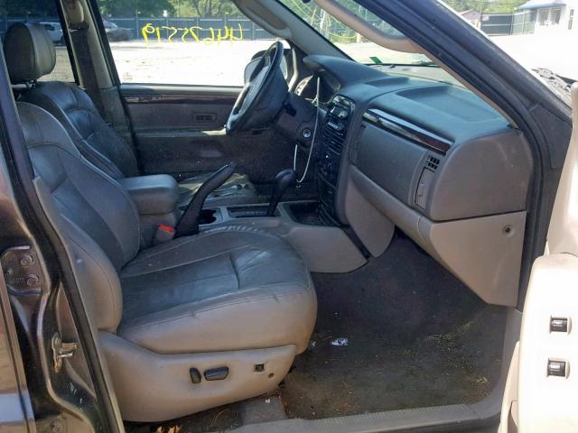 1J4GX58N94C205497 - 2004 JEEP GRAND CHER GRAY photo 5