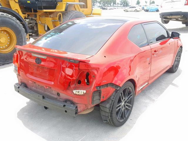 JTKJF5C74D3051815 - 2013 TOYOTA SCION TC წითელი ფოტო 4