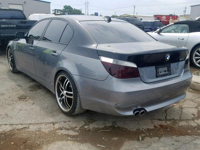 WBANB53556CP00699 - 2006 BMW 550 I GRAY photo 3