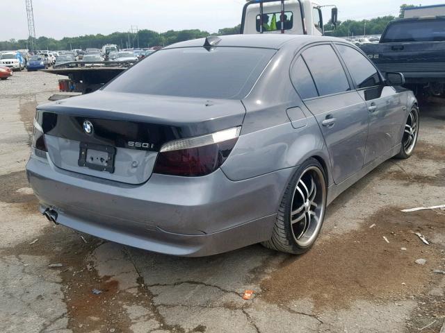 WBANB53556CP00699 - 2006 BMW 550 I GRAY photo 4