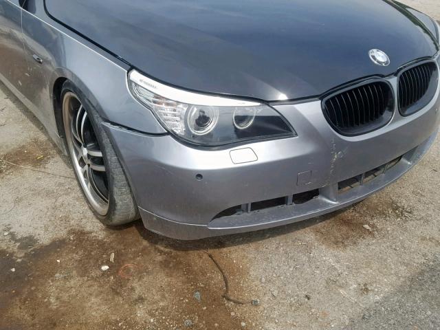 WBANB53556CP00699 - 2006 BMW 550 I GRAY photo 9