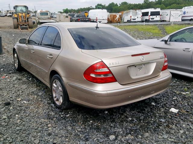 WDBUF82J65X166220 - 2005 MERCEDES-BENZ E 320 4MAT TAN photo 3