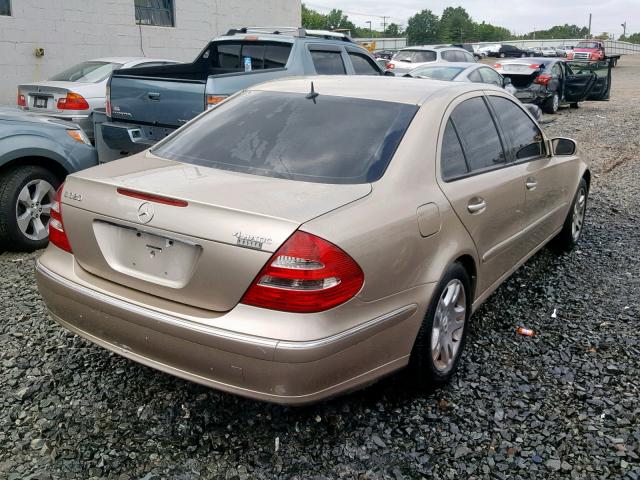 WDBUF82J65X166220 - 2005 MERCEDES-BENZ E 320 4MAT TAN photo 4