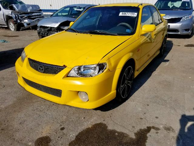 JM1BJ227410466740 - 2001 MAZDA PROTEGE MP YELLOW photo 2