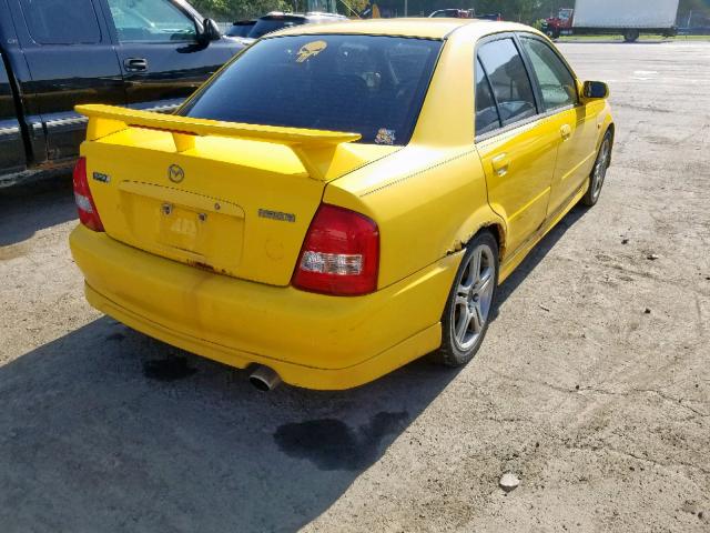 JM1BJ227410466740 - 2001 MAZDA PROTEGE MP YELLOW photo 4