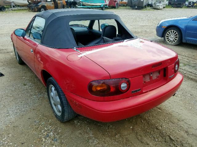 JM1NA3510N0310128 - 1992 MAZDA MX-5 MIATA RED photo 3