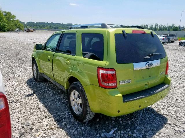 1FMCU4K39CKB45381 - 2012 FORD ESCAPE HYB GREEN photo 3