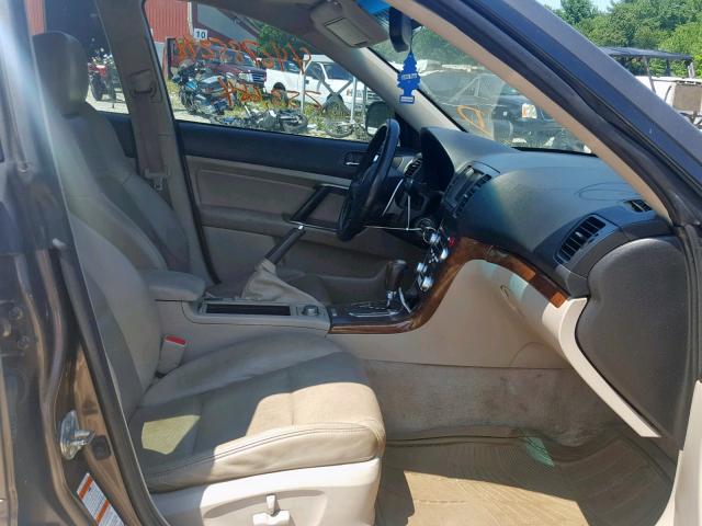 4S3BL856784218792 - 2008 SUBARU LEGACY 3.0 BROWN photo 5