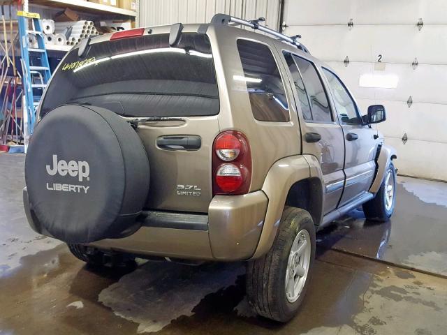 1J4GL58K86W141231 - 2006 JEEP LIBERTY LI TAN photo 4