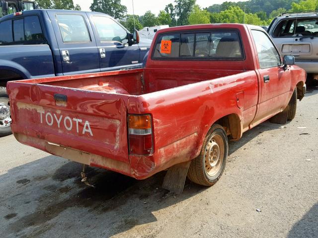 4TARN81A8PZ120614 - 1993 TOYOTA PICKUP 1/2 RED photo 4