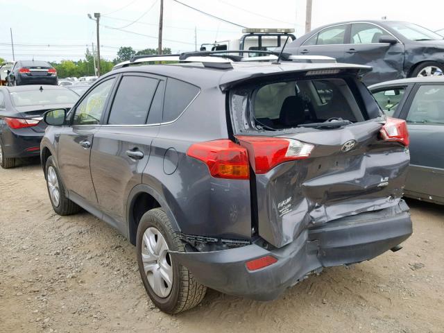 JTMBFREV0FJ016346 - 2015 TOYOTA RAV4 LE GRAY photo 3